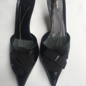 KAte spade black leather pumps